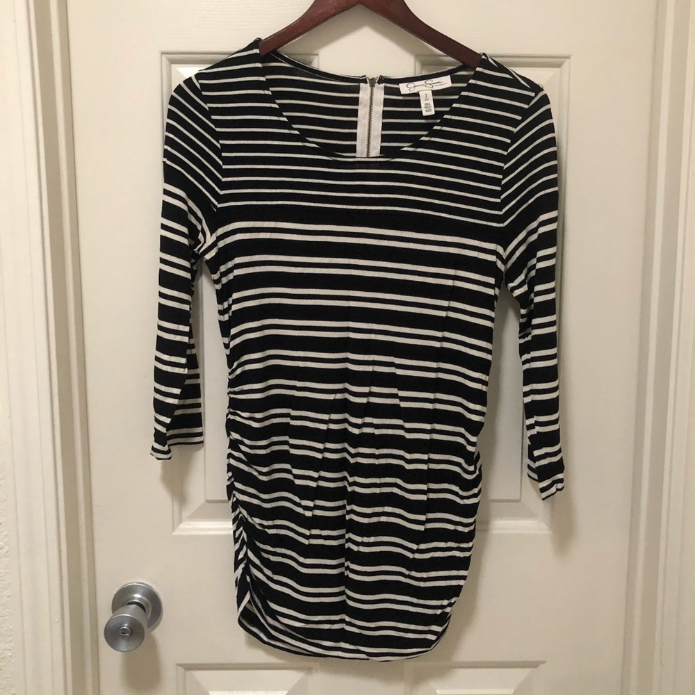 💗MATERNITY Black/White Stripe Top, 3/4 Sleeves